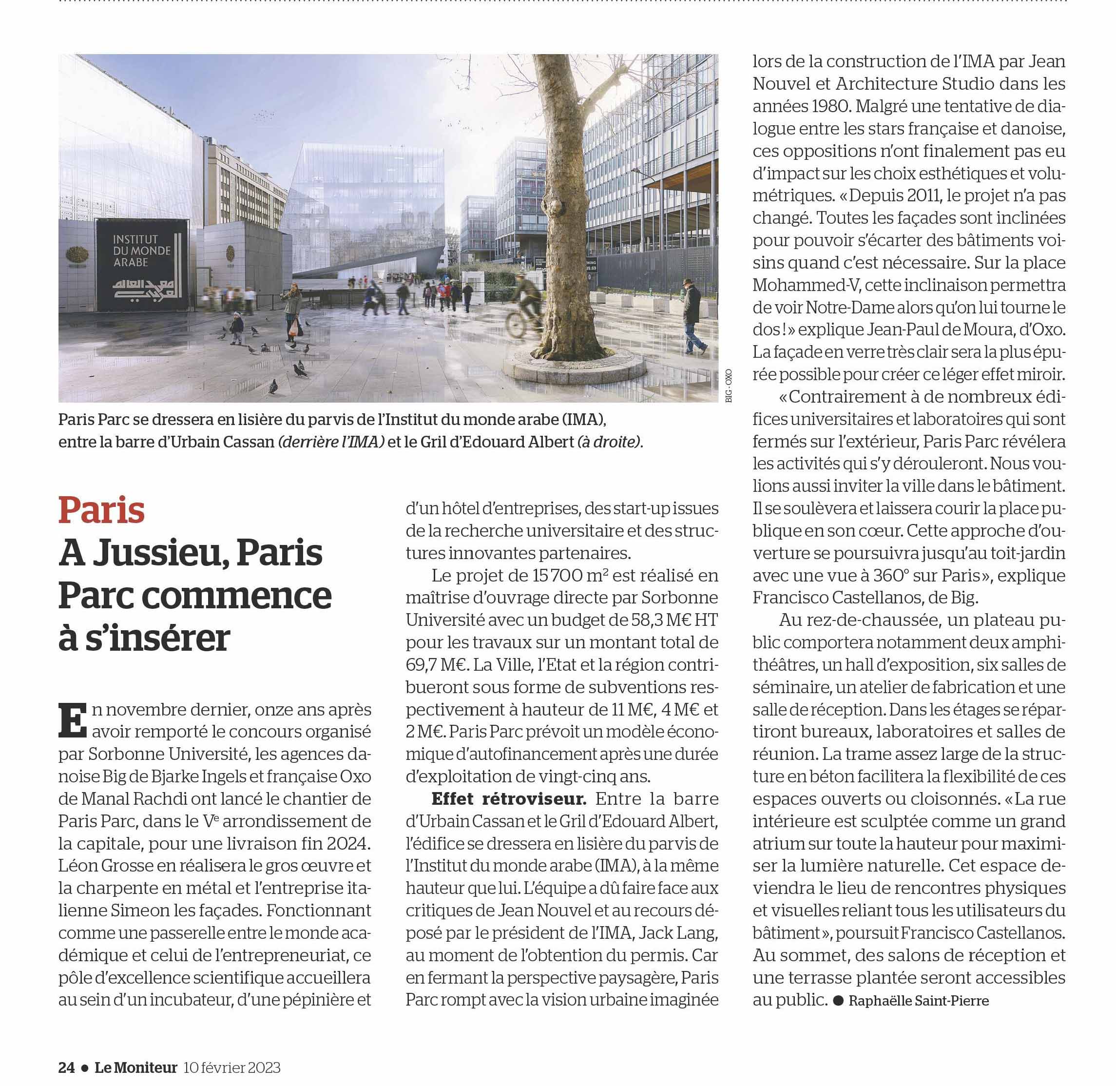 FEVRIER 2023 - PARIS PARC, le chantier est lancé