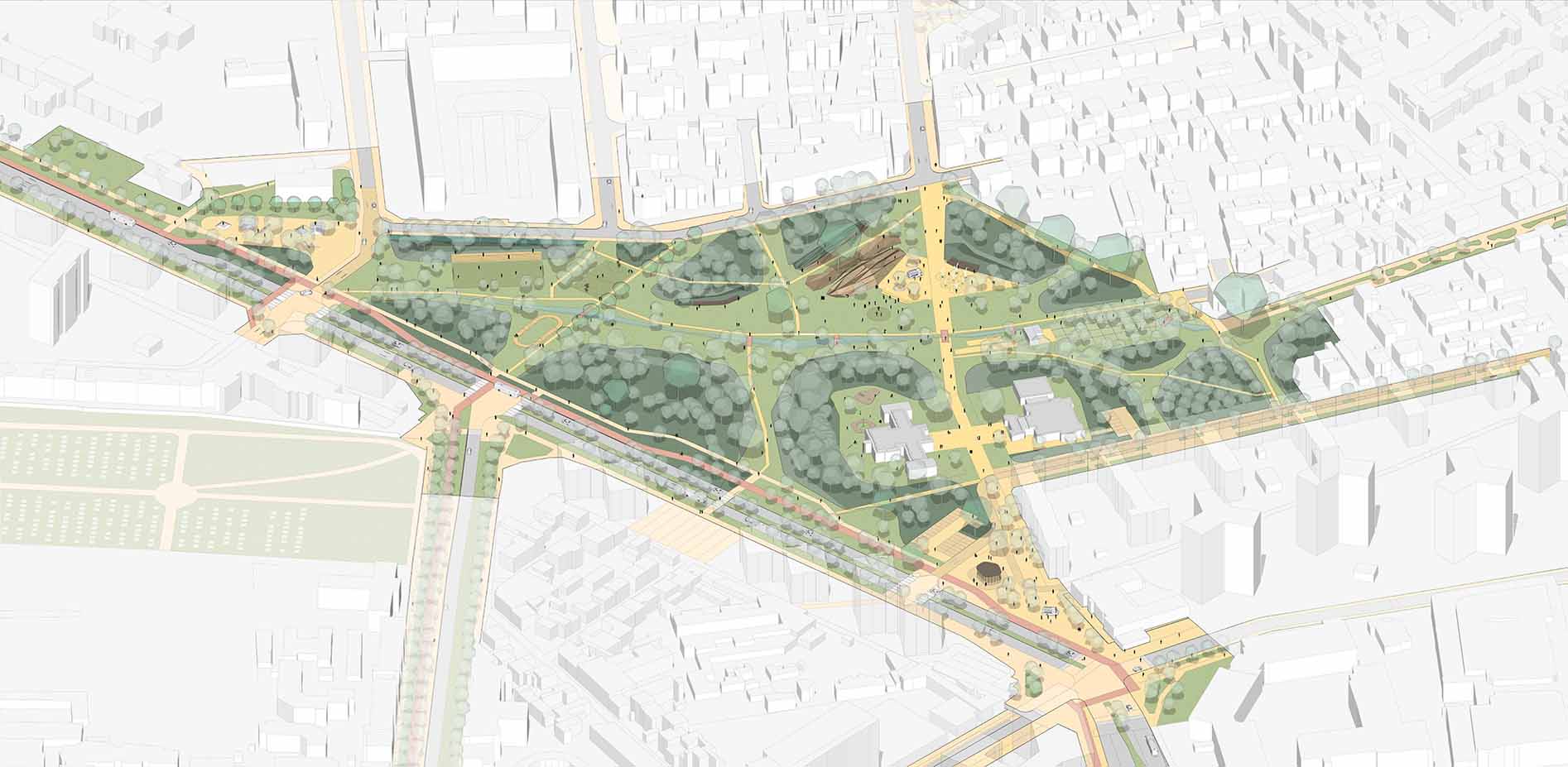 AOUT 2023 - SAINT-DENIS (93) Aménagement du Parc Marcel Cachin et des avenues Lénine et Cachin 